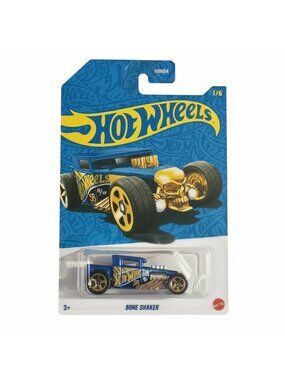 Hot Wheels Bone Shaker 58th Anniversary 1 64 Scale Blue Gold Limited Edition